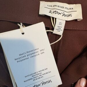 & Other Stories Chocolate Brown/Maroon slacks